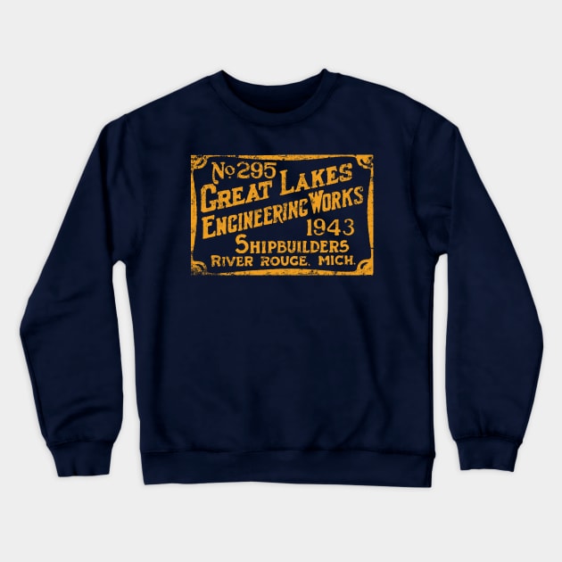 Great Lakes Engineering Works Crewneck Sweatshirt by MindsparkCreative